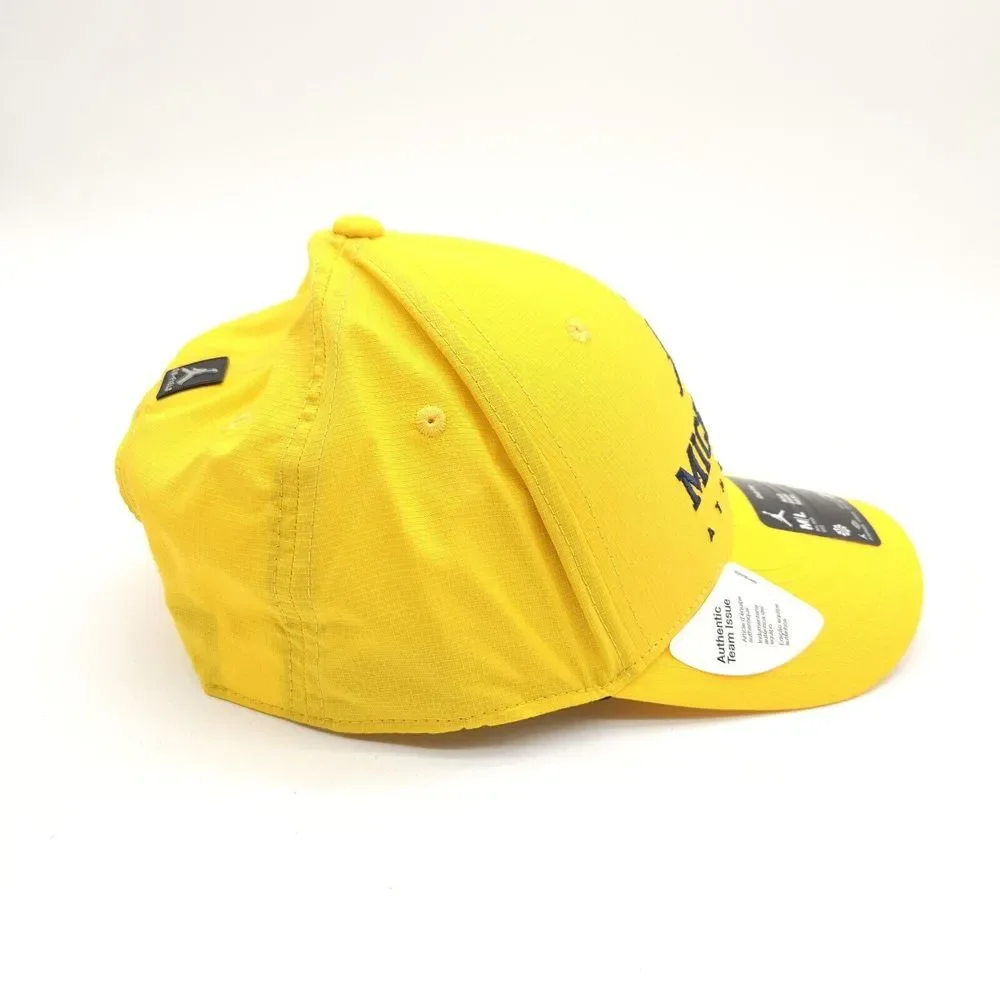 Michigan Wolverines Jordan 2024/25‎ On-Field Club Strapback M/L Hat Yellow Cap